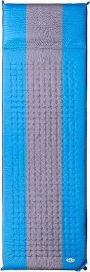 Nils Self-Inflating Single Camping Sleeping Mat 195x60cm Thickness 5cm in Blue color
