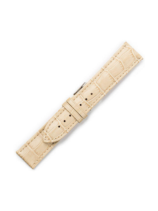 Leather Strap Beige 20mm