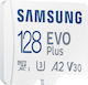 Samsung Evo Plus microSDXC 128GB Clasa 10 U3 UHS-I cu adaptor