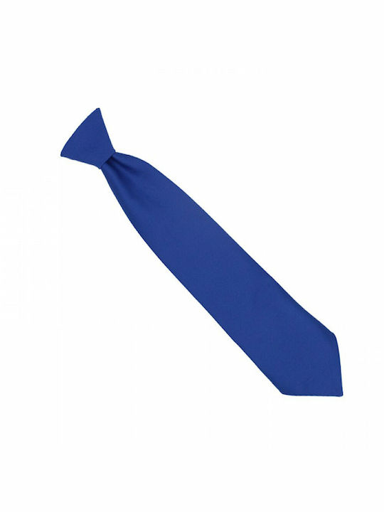 JFashion Παιδική Γραβάτα με Λάστιχο Μπλε 14εκ.