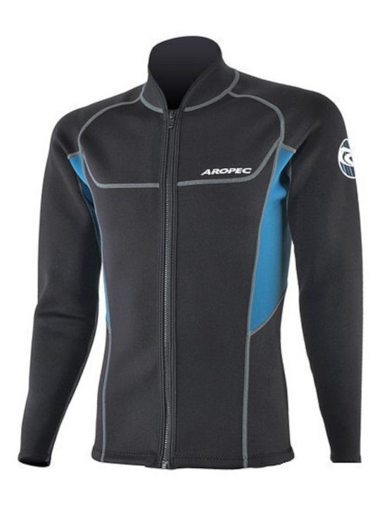 Aropec Aropec Diving Jacket with Zip Black 1.5mm