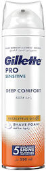 Gillette Pro Sensitive Deep Comfort Spumă de Ras 250ml