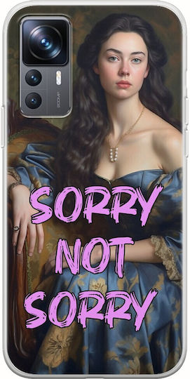 Husă flexibilă TPU transparentă Vintage Lady Sorry Not Sorry Xiaomi 12t 12t Pro