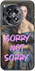Husă pentru telefon mobil Vintage Lady Sorry Not Sorry OnePlus 12R 5G, silicon negru TPU negru