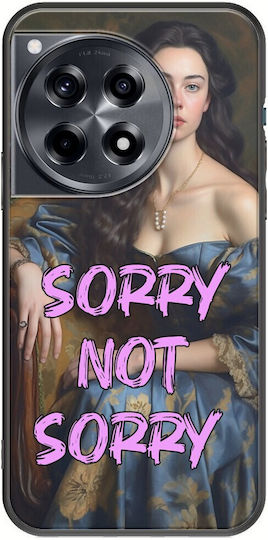 Husă pentru telefon mobil Vintage Lady Sorry Not Sorry OnePlus 12R 5G, silicon negru TPU negru