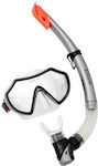 Extreme Diving Mask Silicone with Breathing Tube in Gray color