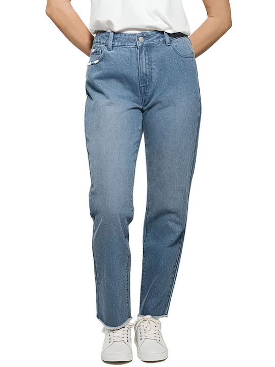 C'est Beau La Vie High Waist Women's Jean Trousers in Straight Line