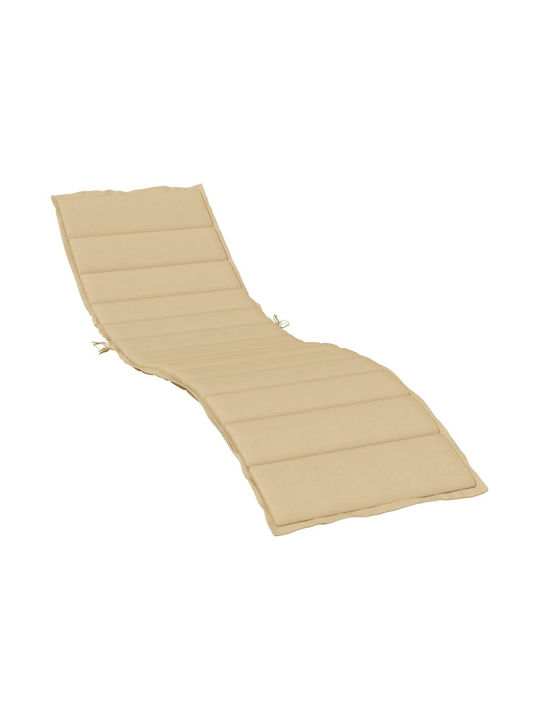 vidaXL Sun Lounger Cushion Beige 60x200cm.