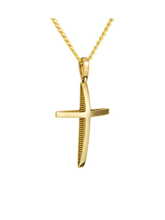 Kritsimis Women's Gold Cross 14K with Chain