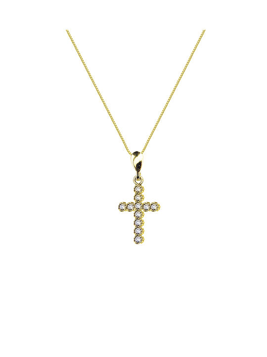 Kritsimis Gold Kreuz 14K mit Kette