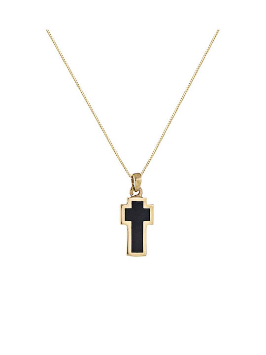 Kritsimis Gold Kreuz 14K mit Kette