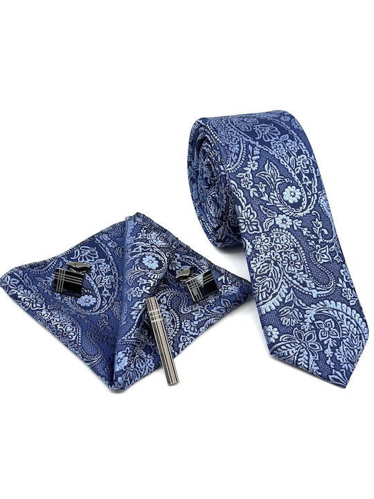 Legend Accessories Men's Tie Set Printed in Blu...