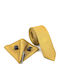 Legend Accessories Men's Tie Set Printed in Yellow Color