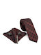Legend Accessories Men's Tie Set Printed in Burgundy Color