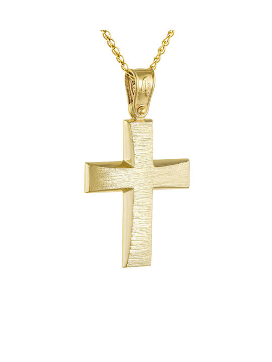 Kritsimis Women's Gold Cross 14K with Chain