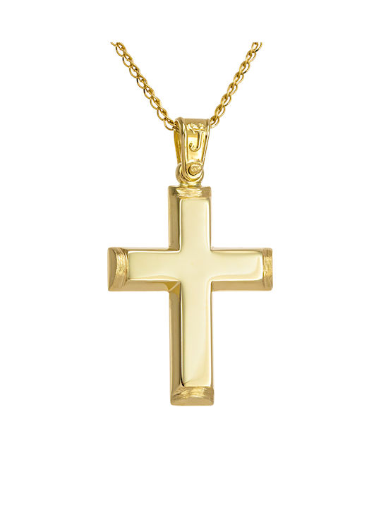 Kritsimis Women's Gold Cross 14K with Chain