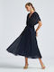 Lynne Midi Dress for Wedding / Baptism Navy Blue