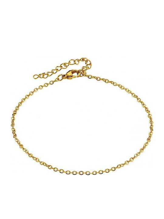 Vergoldete Fußkette aus Edelstahl 26cm