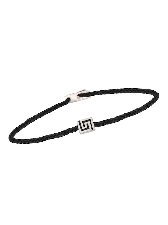 Silbernes Kordelarmband