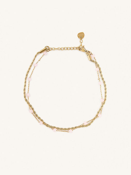 StanStefan Bracelet Anklet Chain made of Steel Gold Plated