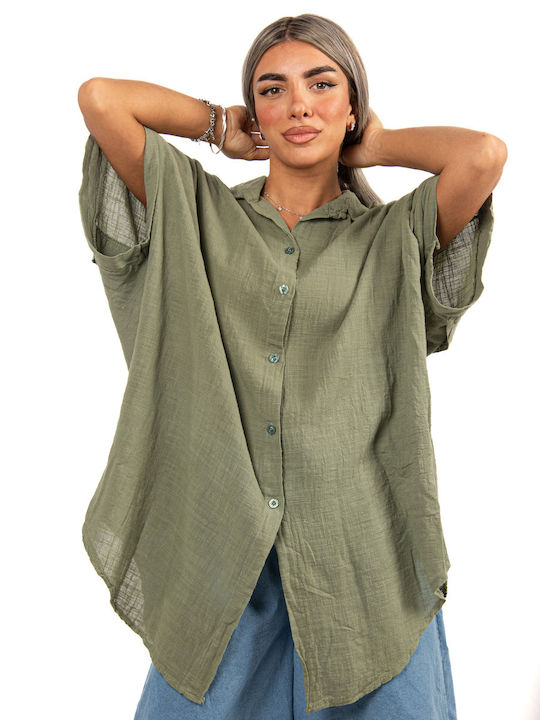 Ellen Women's Short Sleeve Shirt Haki