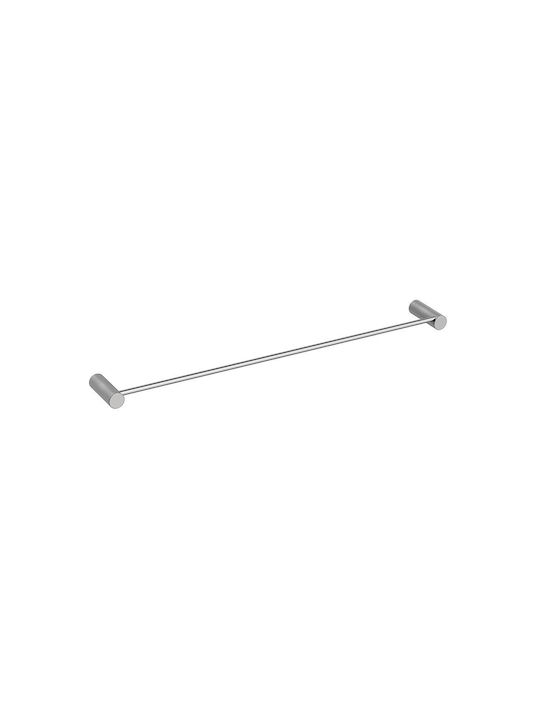 Orabella Ράγα Μπάνιου Μονή Επιτοίχια με Βίδες ​60x7.5cm Inox Ασημί