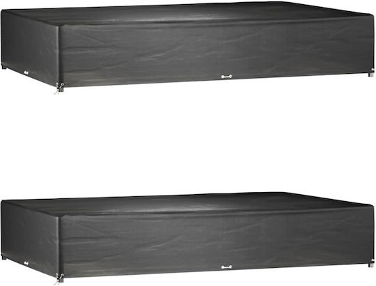 vidaXL Sofa Cover Black 325x205x60cm 2pcs