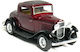 Kinsmart 1:34 Metal 1932 Ford 3 Window Coupe Brown Opening Doors Kt5332d