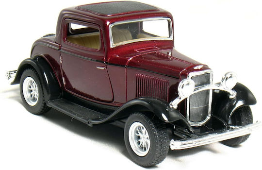 Kinsmart 1:34 Metal 1932 Ford 3 Window Coupe Brown Opening Doors Kt5332d