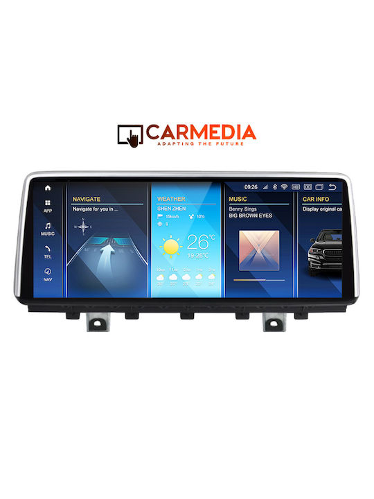 Carmedia Автомобилна Аудио Система 2DIN (Блутут/USB/WiFi/GPS/Apple-Carplay/Android-Auto) с Тъчскрийн 10.25"
