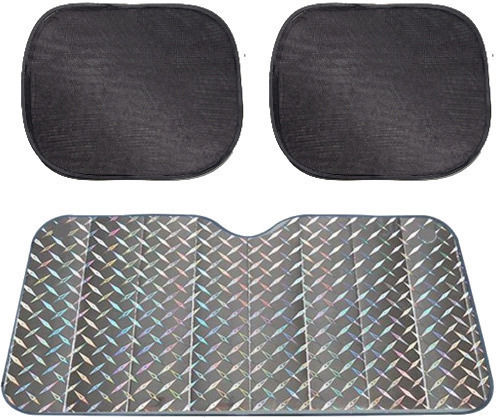 Car 240051 Laser Sun Protection Set Front Windshield Interior Medium 145x70cm Rear Windshield 2 Pieces 44cm X 36cm 3 Pieces