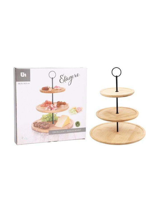 Koopman Hölzernes Etagere Braun 1Stück