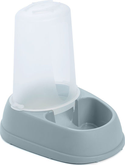 Barry King Automatic Plastic Bowl with Container Food & Water for Dog 2.5lt 13cm in Gray Color