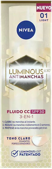Nivea Luminous 630º CC Clear Lightweight Cream Face Day with SPF30 40ml