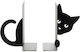 Metallic Bookend in Black Color 1pcs 13.5x10x16cm