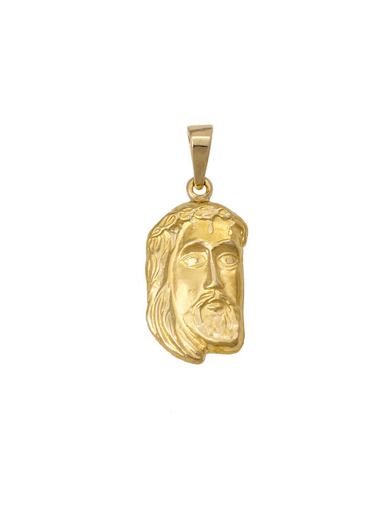 Kontopoulos Anhänger Kinder Amulett mit Jesus Christus aus Gold 9K KN2073
