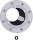 Autoline Car Protective Stickers Aluminum "Ο" for Car Gas Cap 1pcs