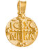 Engraved 9k Gold Constantinato Charm