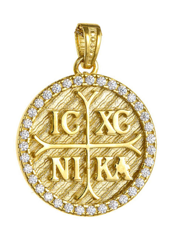 14k Gold Double-Sided Petratto Constantinato Charm
