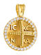 Kids Charm Pendant Constantine Coin from 9K Gold
