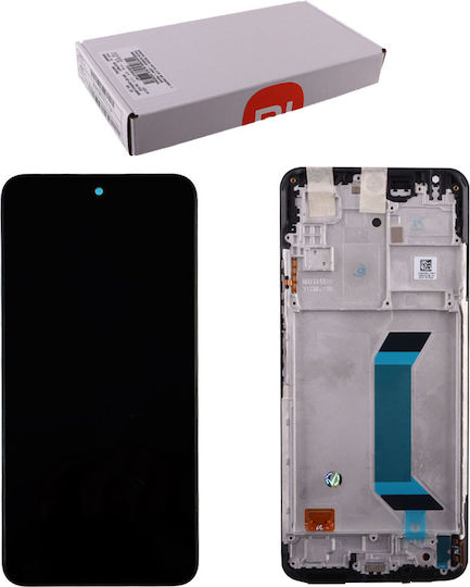 Xiaomi Екран със Сензорен Механизъм и Рамка за Xiaomi Redmi Note 12 5G, Poco X5 5G (Черен)