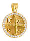 Kids Charm Pendant Constantine Coin in 9K Gold