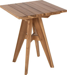 Table LEO Free Standing 60x60x75cm Massif wood teak