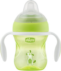 Chicco Transition Cup Lernbecher Silikon mit Griffen Grün für 4m+m+ 200ml