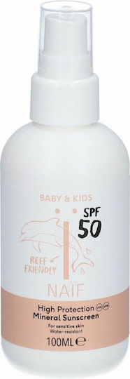 Naïf SPF50 Waterproof Infant Sunscreen Spray for Face & Body 100ml