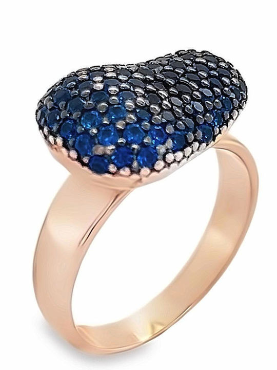 Xryseio Damen Ring mit Zirkonia aus Silber Vergoldet