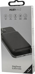 Musthavz MHPWRMP5A4BLK 5000mAh Μαύρο Musthavz MHPWRMP5A4BLK 5000mAh Μαύρο