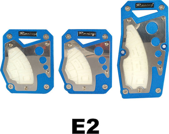 Autoline "E2" Car Pedal Set Illuminated Universal Blue 3pcs
