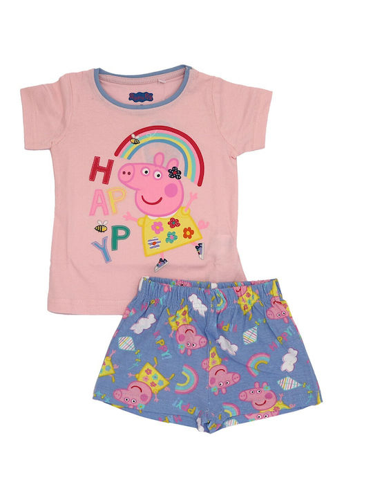 Peppa Pig Kids Pyjamas Summer Cotton Pink
