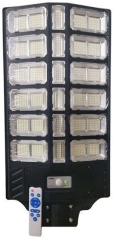 Led Αδιάβροχο Ηλιακό Φωτιστικό Δρόμου 1600W Ψυχρό Λευκό με Φωτοκύτταρο IP67 70x36x8εκ.